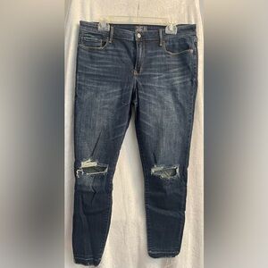 Distressed Blue Jeans
